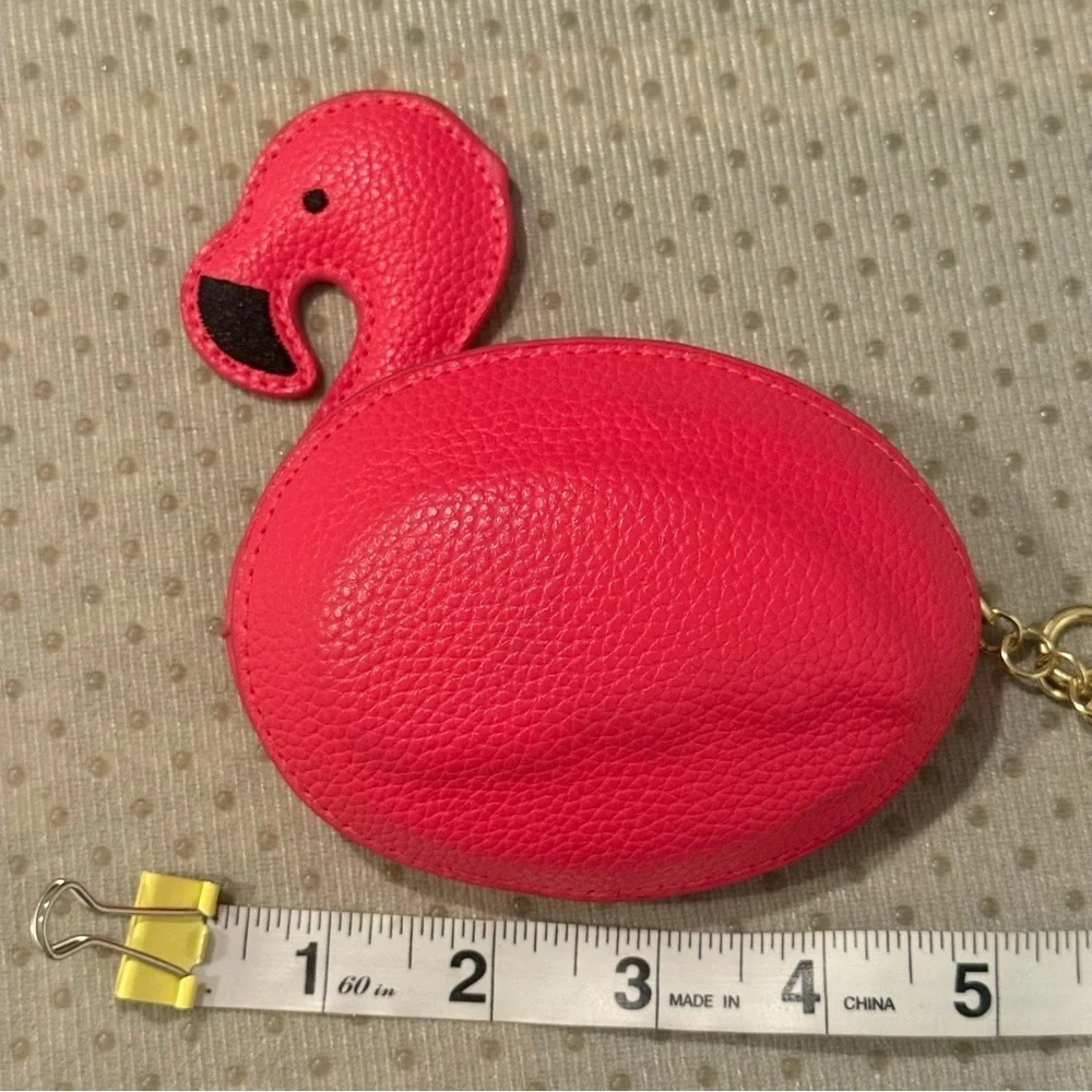 Bath & Body Works PINK FLAMINGO Keychain Coin Purse Cosmetic Bag